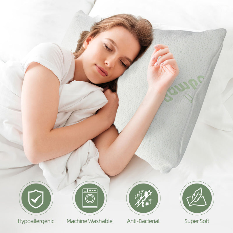 Premium Bamboo Pillow Memory Foam - 50% OFF Today Only