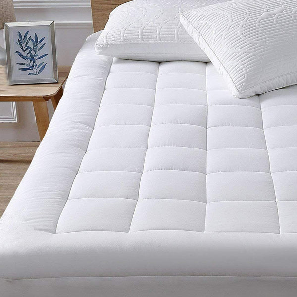 Premium Snow White Bamboo Mattress Topper - 50% OFF Today Only