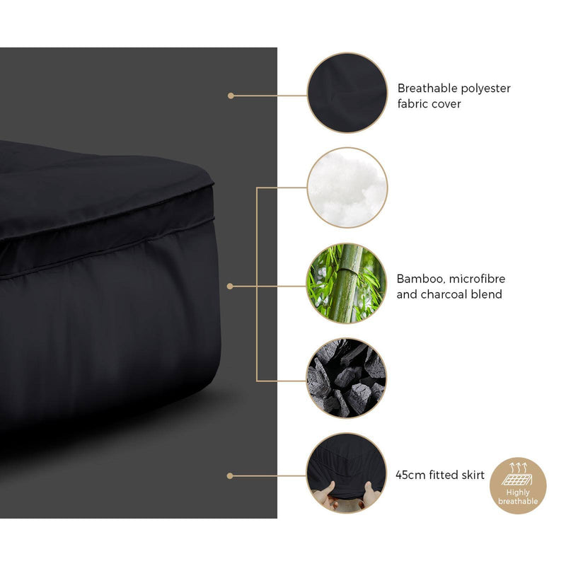 Premium Charcoal Mattress Topper - 50% OFF Today Only